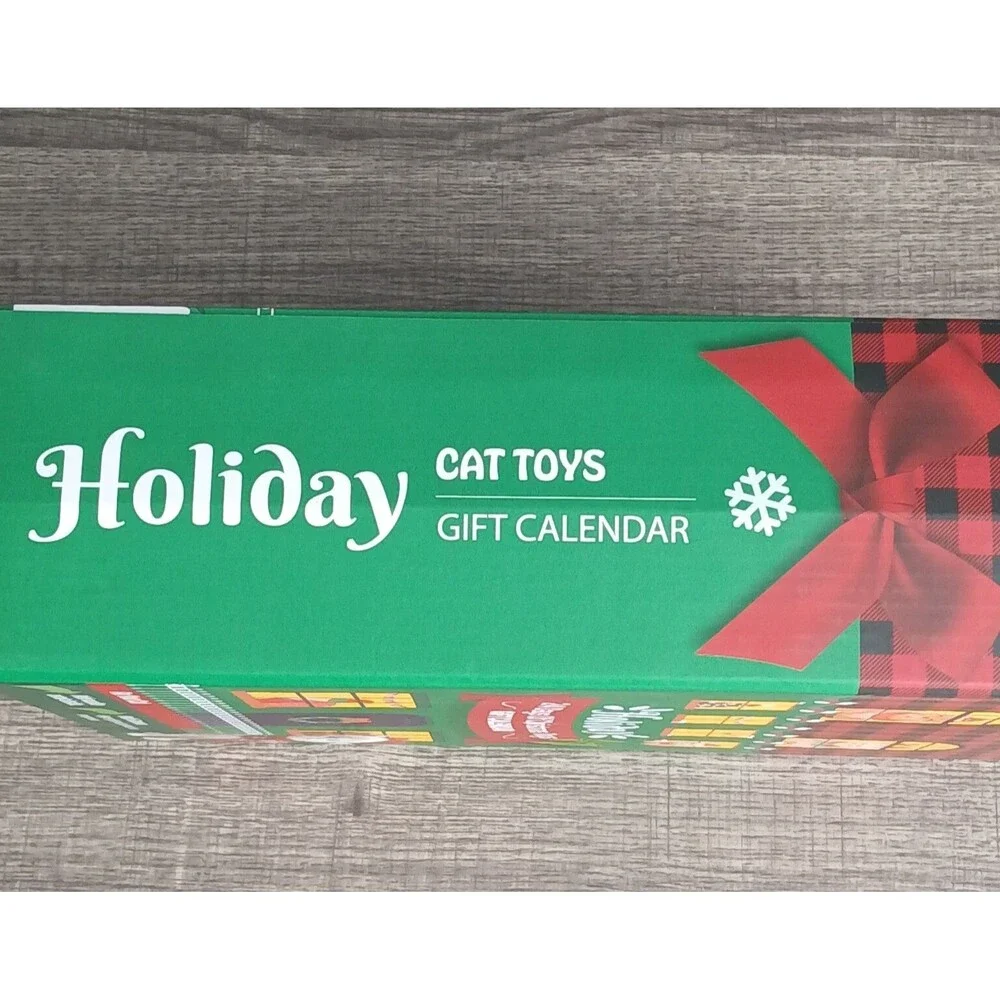 Poppin Paws Holiday 24 Days Of Christmas Toys Gift Calendar For Cats With Catnip